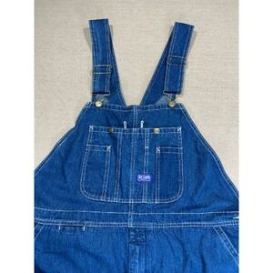 Big Smith Men's 44 Blue Denim Bibs WorkWear Carpenter Construction Jeans